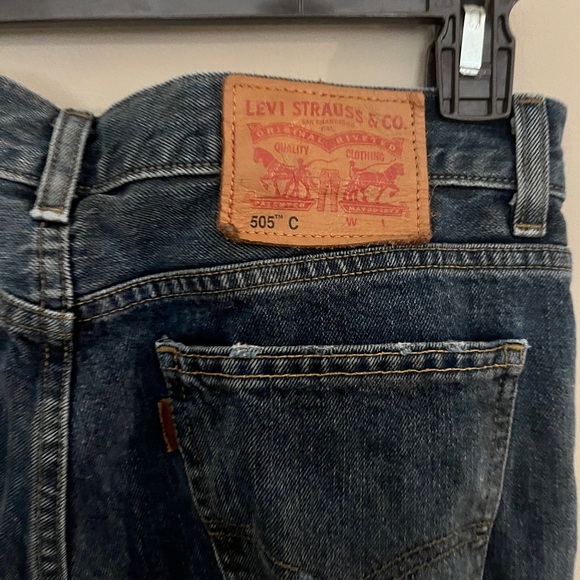 Levis Womens Orange Tab 505C Cropped Jeans Size 28 - Picture 2 of 4